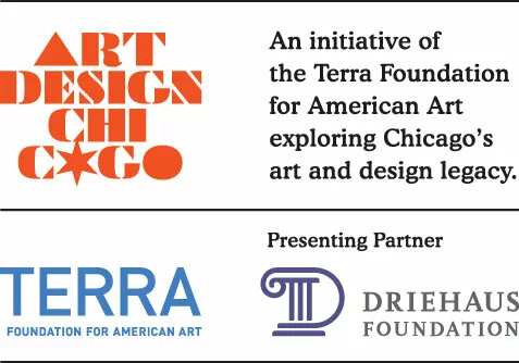 Art Design Chicago logo featuring the Terra Foundation and Driehaus Foundation logos