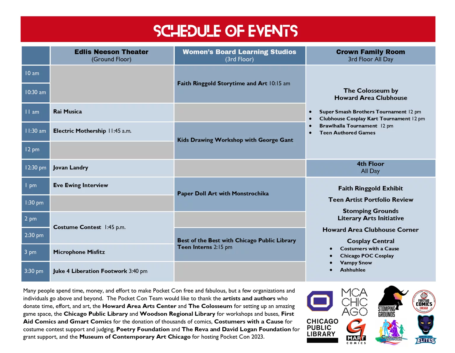 Schedule of Events for Family Day | Pocket Con on December 9, 2023. 2023/10/Schedule-of-Events-2023.png 