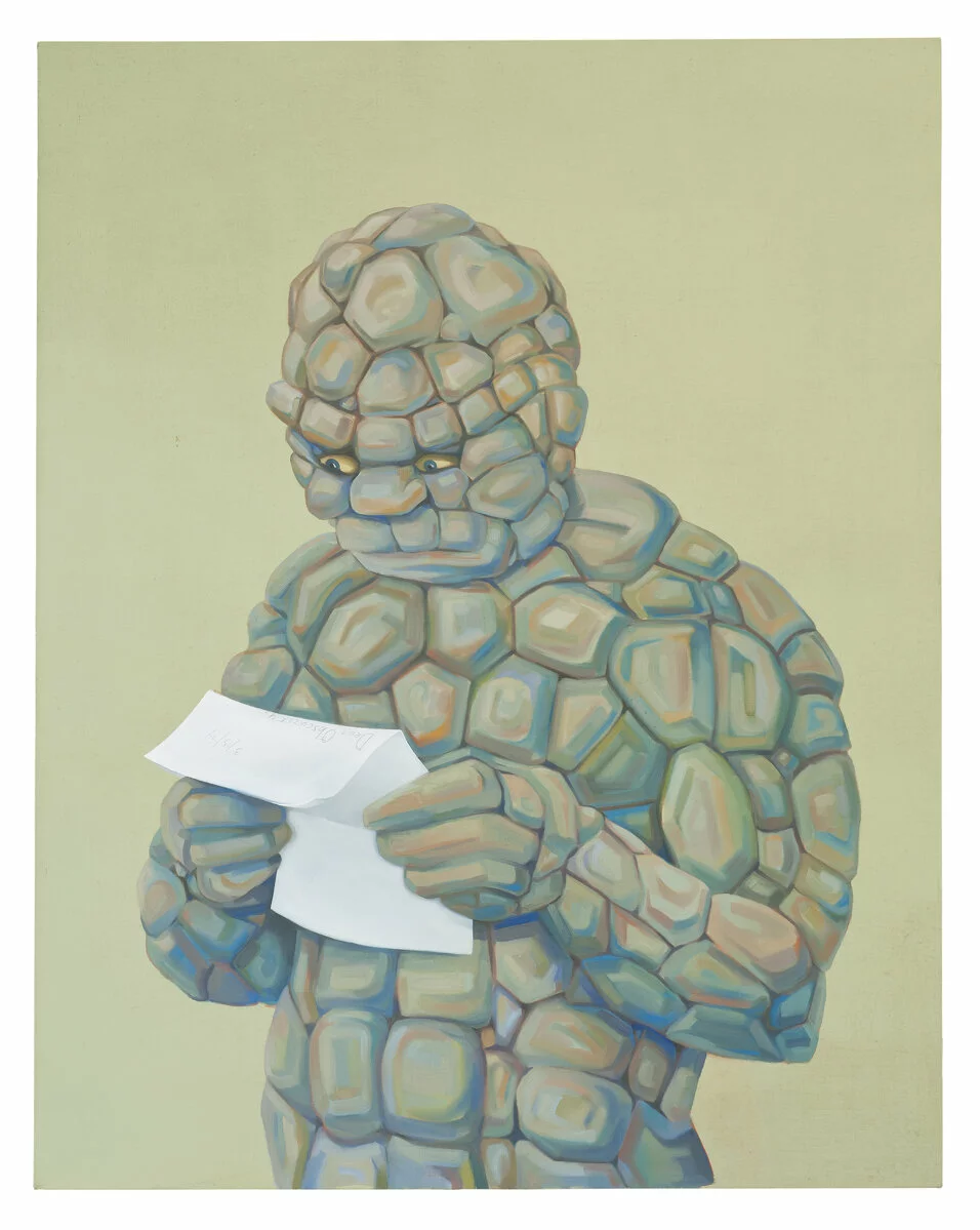 Nicole Eisenman (b. 1965, Verdun, France; lives in Brooklyn, NY), <em>From Success to Obscurity</em>, 2004. Oil on canvas; 51 × 40 in. (129.5 × 101.6 cm). Hall Collection. Image courtesy of Hall Collection. 2023/12/100739-Obscurity.jpg 
