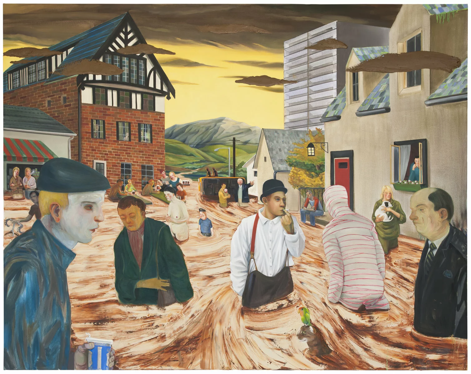 Nicole Eisenman (b. 1965, Verdun, France; lives in Brooklyn, NY), <em>Coping</em>, 2008. Oil on canvas; 65 × 82 1/8 in. (165 × 208.5 cm). Collection of Igor DaCosta and James Rondeau, courtesy of Galerie Barbara Weiss. Photo: Bryan Conley, © 2023 Carnegie Museum of Art, Pittsburgh. 2023/12/101000.jpg 