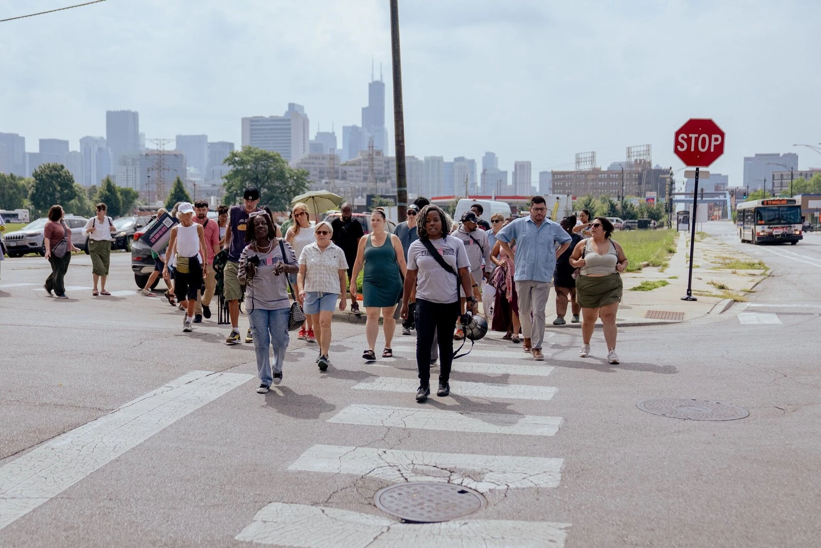 Cabrini Art House provides walking tours of the Cabrini-Green neighborhood. Photo
provided by Miguel of MC.IMG. 2025/07/cah-wlk2.jpg 